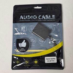 Optical Toslink Digital Splitter Adapter 1 In 2 Out Dual Port Audio Fiber Cable